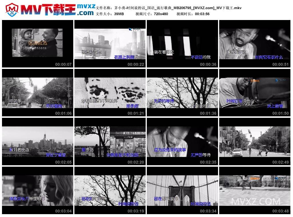 茅小勇-时间说的话_国语_流行歌曲_MB206795
